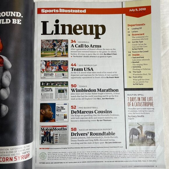 Sports Illustrated Magazine u July 5 2010 Pitchers Rule - Picture 9 of 9